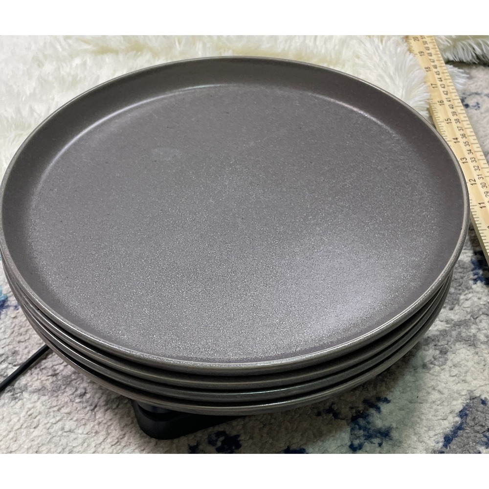SET OF 4 Project 62 Tilley Gray Stoneware 10 1/2" Dinner Plates Target